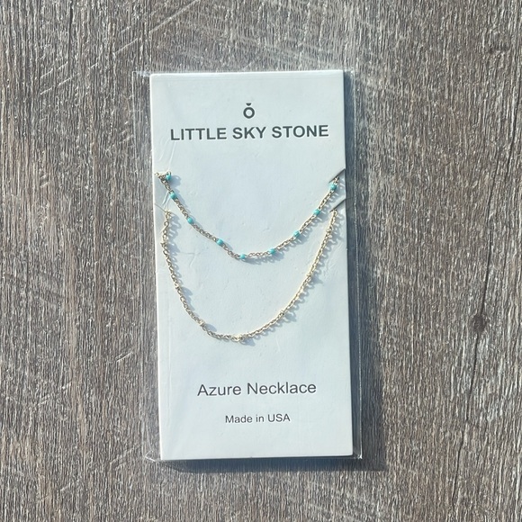 Little Sky Stone Azure Layered Necklace Set - Picture 3 of 5
